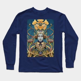 Beautiful girl exotic goddess flowers Long Sleeve T-Shirt